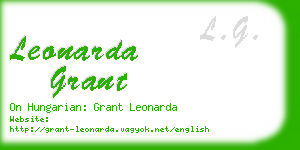 leonarda grant business card